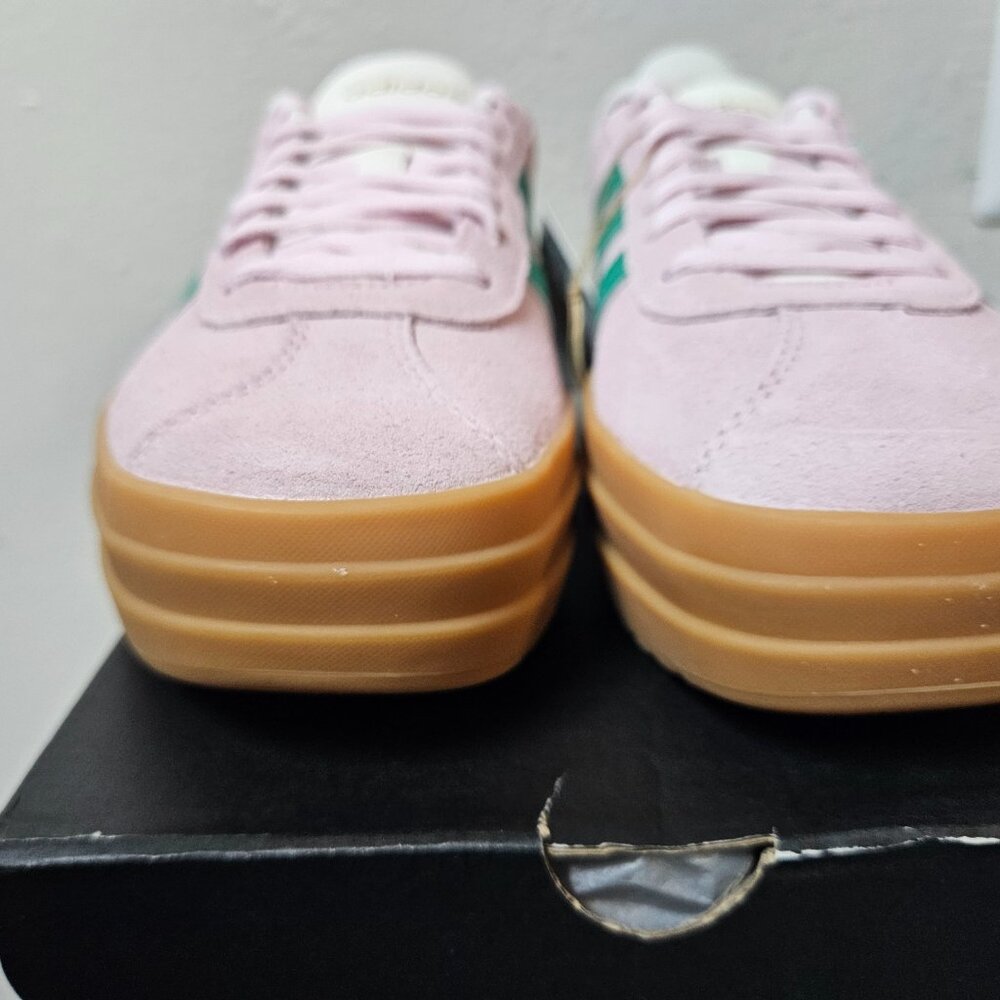 Adidas VL Court Bold Clear Pink Court Green Size 7 Womens Platform Sneaker NEW - Picture 10 of 16